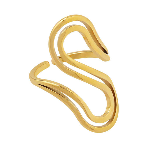 18K gold plated Stainless steel free form finger ring