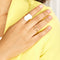 18K gold plated Stainless steel mother of pearl enamel finger ring