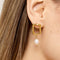 18K gold plated Stainless steel  baroque pearl earrings