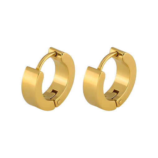 18K gold plated Stainless steel huggie earrings