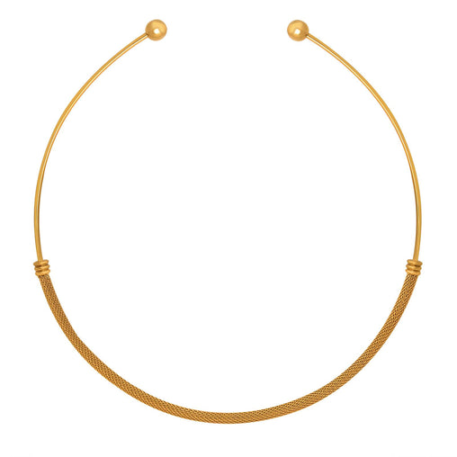 18K gold plated Stainless steel mesh collar necklace