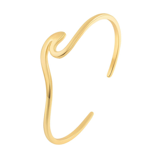 18K gold plated Stainless steel bracelet wave design
