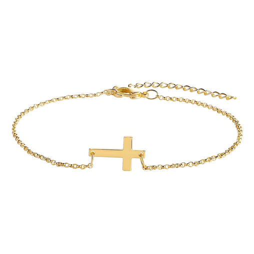 18K gold plated Stainless steel  Crosses bracelet