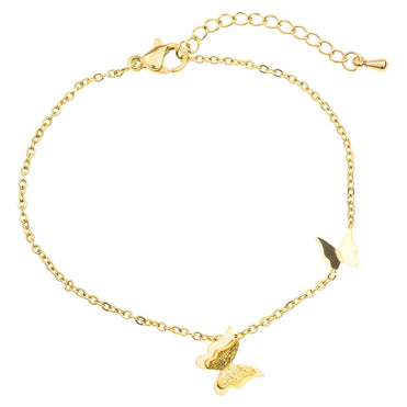 18K gold plated Stainless steel  Butterflies bracelet, Intensity