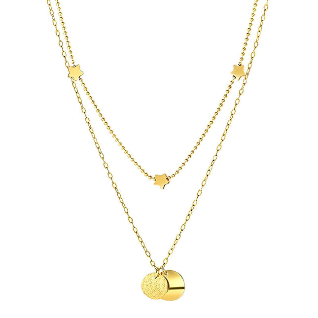 18K gold plated Stainless steel  Stars necklace