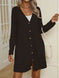 V-Neck Button Up Long Sleeve Cardigan