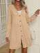 V-Neck Button Up Long Sleeve Cardigan