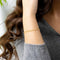 18K gold plated Stainless steel bracelet 3 row satellite chain with dangling CZ