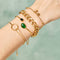 18K gold plated Stainless steel bracelet link and bead with Circle