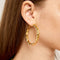 18K gold plated Stainless steel twisted large hoop earrings