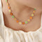 18K gold plated Stainless steel  Flowers necklace
