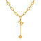 18K gold plated Stainless steel  Letter M
