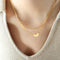 18K gold plated Stainless steel  Love and Heart necklace