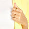 18K gold plated Stainless steel heart finger ring