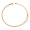 18K gold plated Stainless steel bracelet with bead and snake chain
