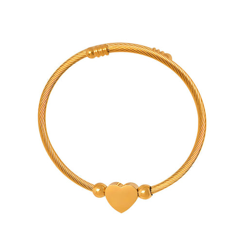 18K gold plated Stainless steel  Heart bracelet