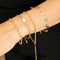 18K gold plated Stainless steel diamond cut rolling bracelet