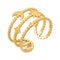 18K gold plated Stainless steel finger ring sun, moon, star