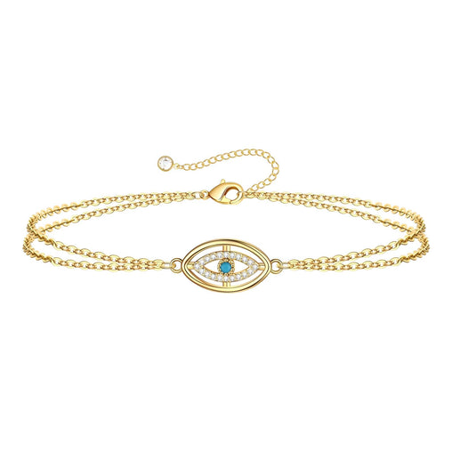 18K gold plated Stainless steel  Evil Eye bracelet