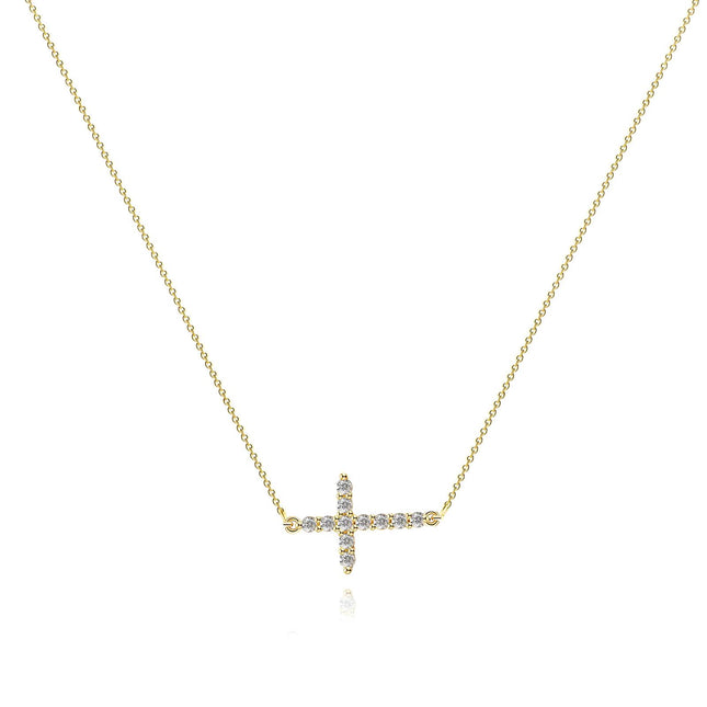 18K gold plated Stainless steel  Crosses necklace