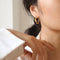 18K gold plated Stainless steel love knot hoop earrings