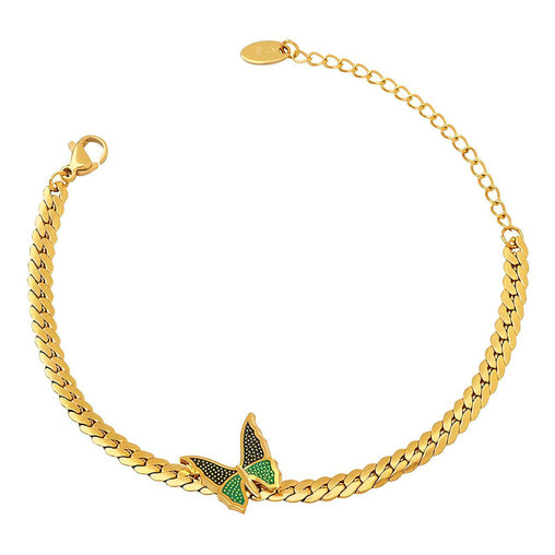 18K gold plated Stainless steel  Butterfly bracelet